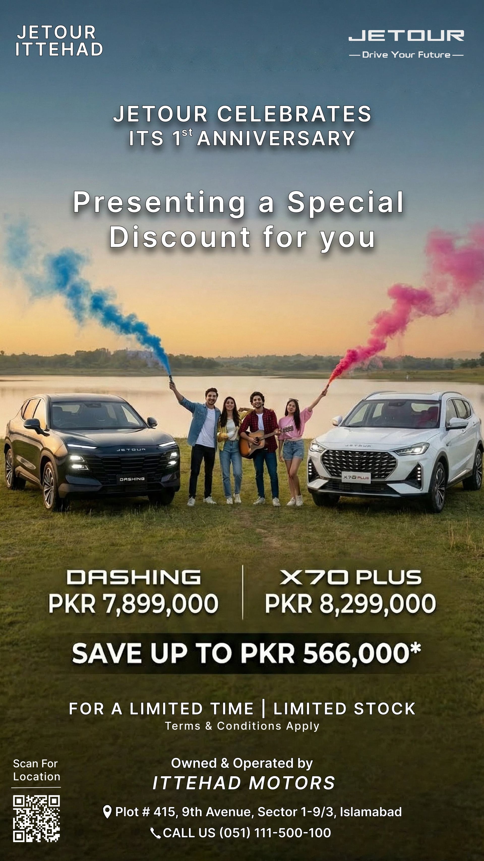 JETOUR ITTEHAD Celebrates 1st Anniversary with Special Prices on Dashing & X70 Plus