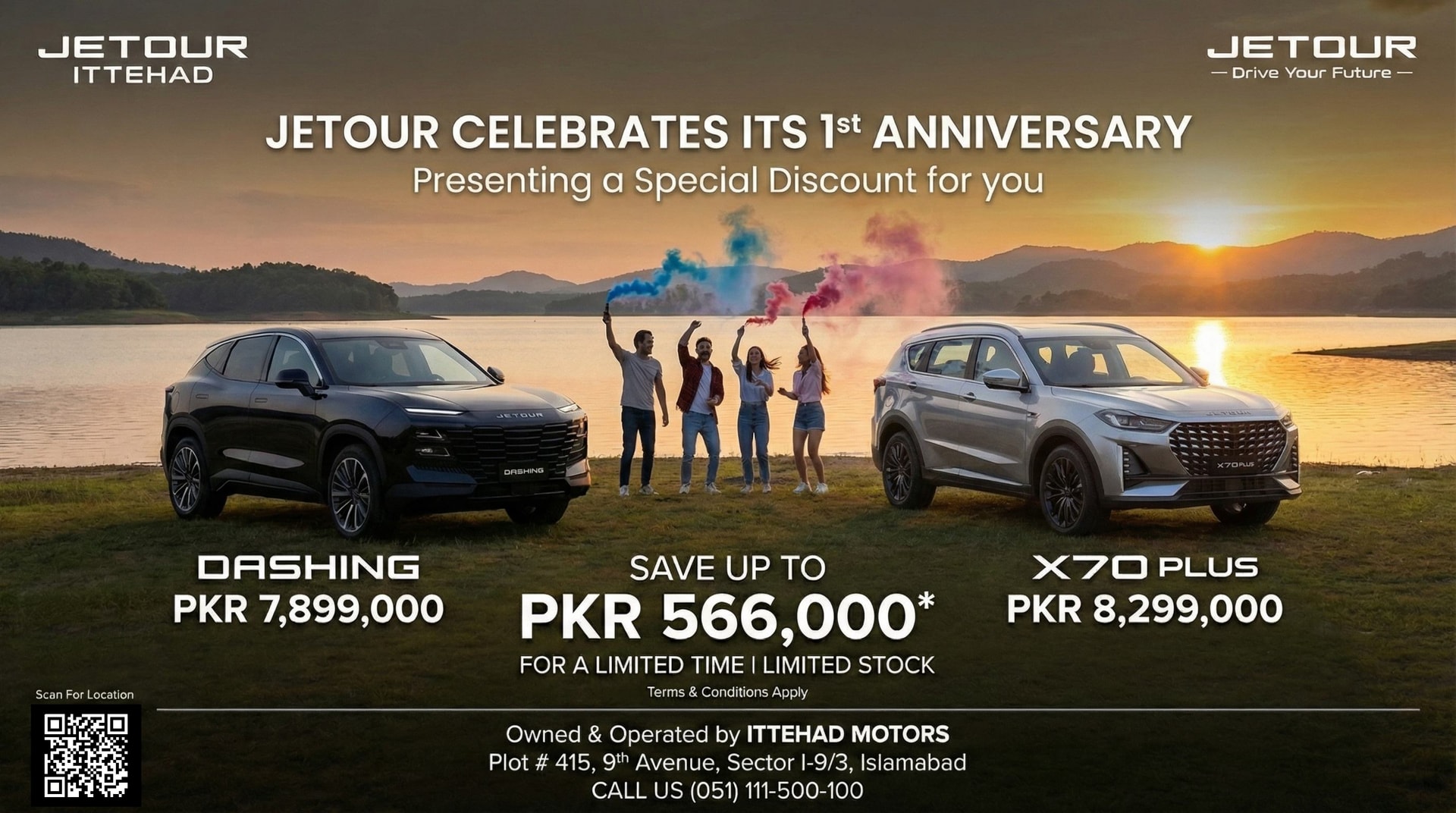 JETOUR ITTEHAD Celebrates 1st Anniversary with Special Prices on Dashing & X70 Plus